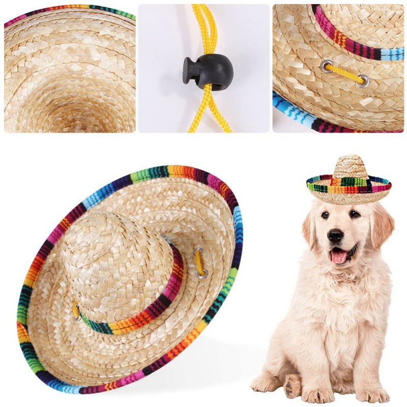 Woven Pet Straw Hat