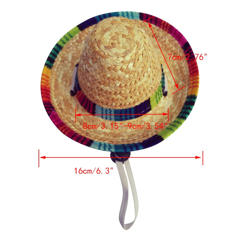 Woven Pet Straw Hat