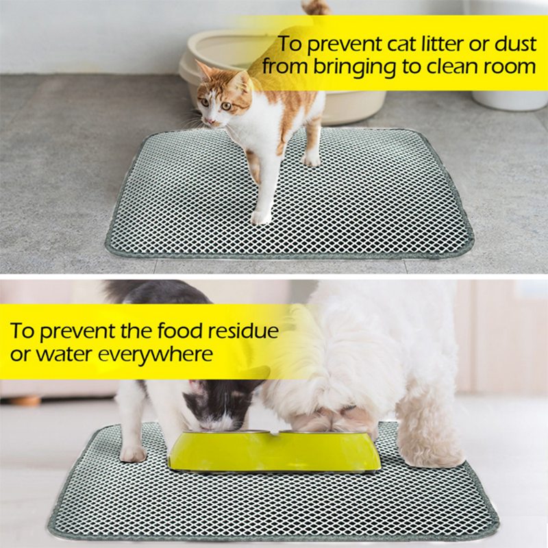 Waterproof Pet Cat Litter Mat Double Layer