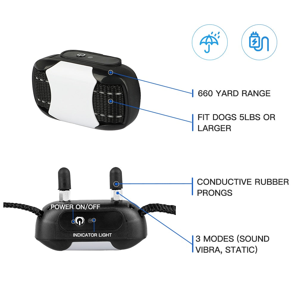 Dog Collar Wireless Fence with Remote