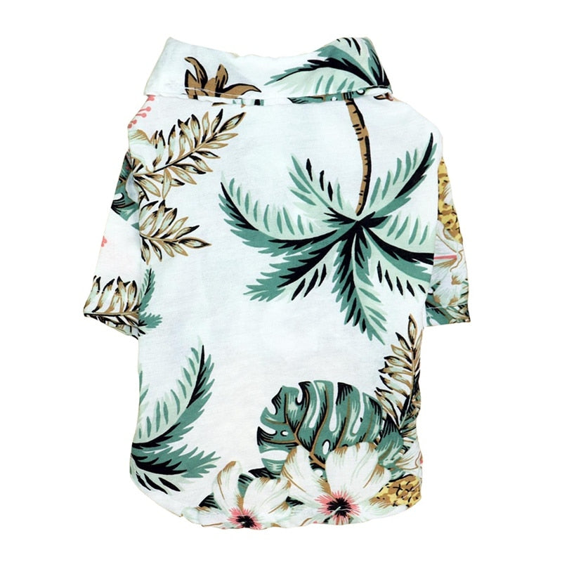 Dog Shirts Printed Clothes Summer Beach Clothes Vest Pet Clothing Floral T-Shirt Hawaiian For Small Large Cat Dog Chihuahua