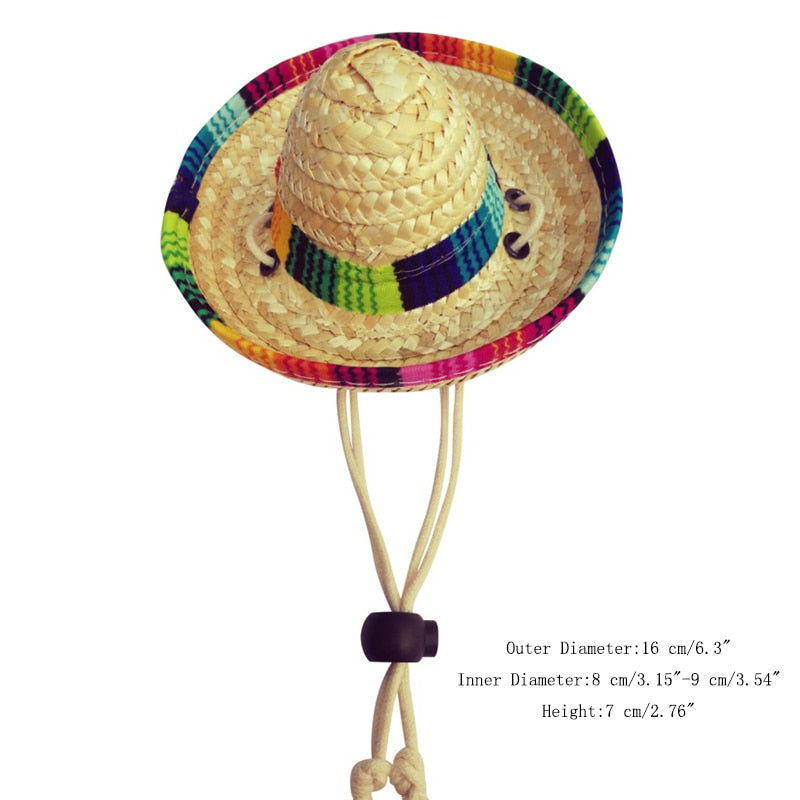 Woven Pet Straw Hat