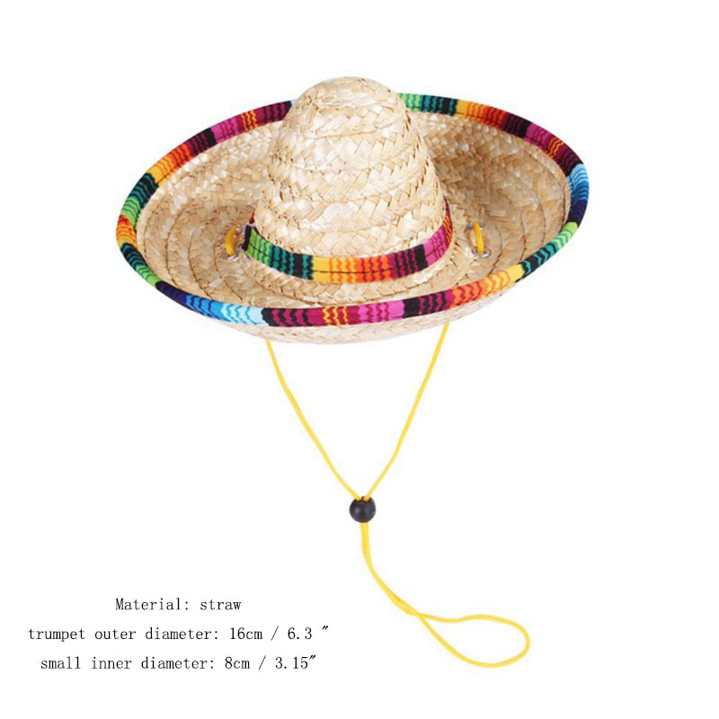 Woven Pet Straw Hat