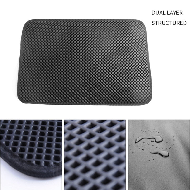 Waterproof Pet Cat Litter Mat Double Layer