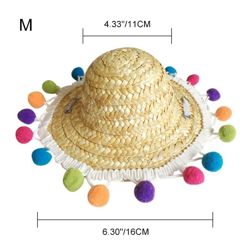 Woven Pet Straw Hat