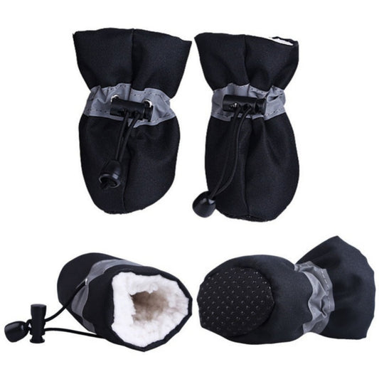 4pcs/set Anti-slip Waterproof Pet Shoes