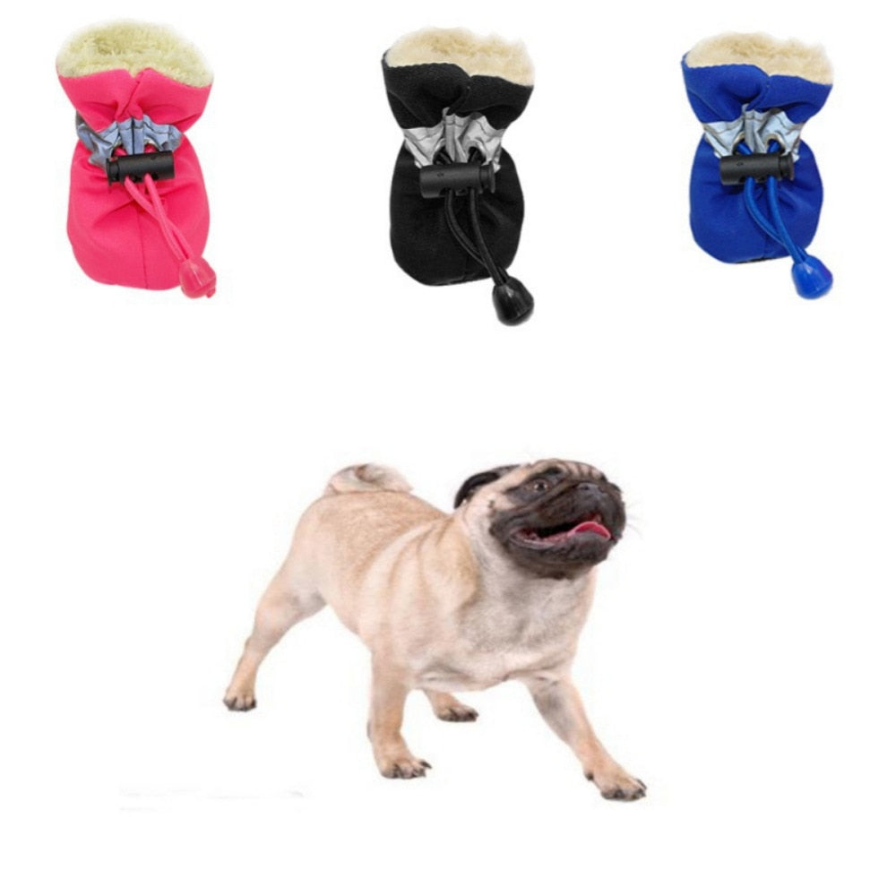 4pcs/set Anti-slip Waterproof Pet Shoes