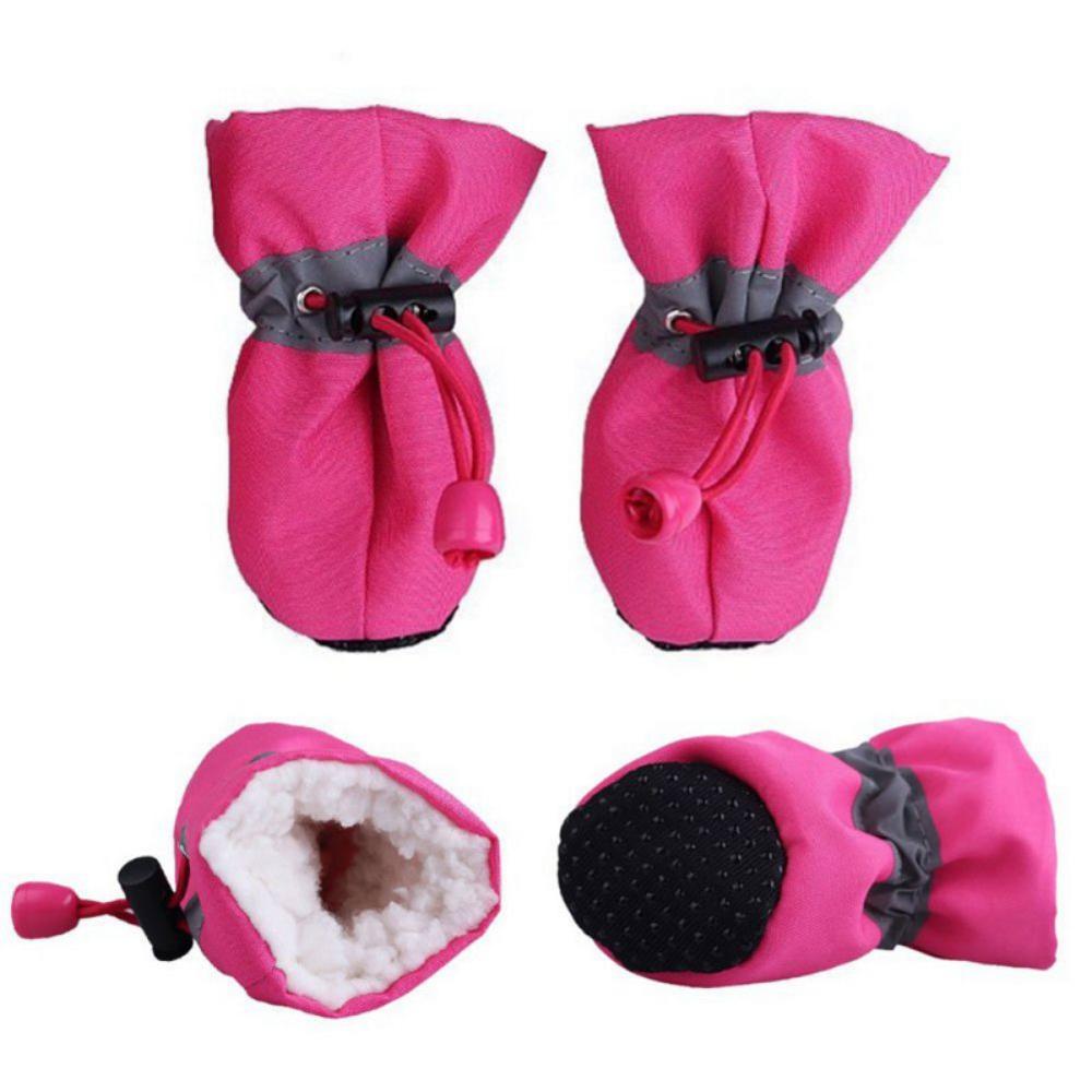 4pcs/set Anti-slip Waterproof Pet Shoes