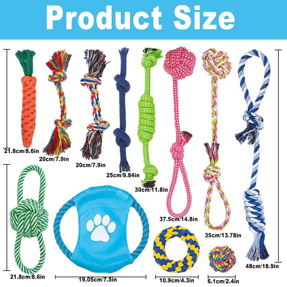 12Pcs Large Dog Toy Sets