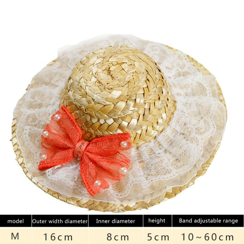 Woven Pet Straw Hat