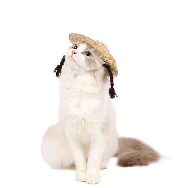 Woven Pet Straw Hat