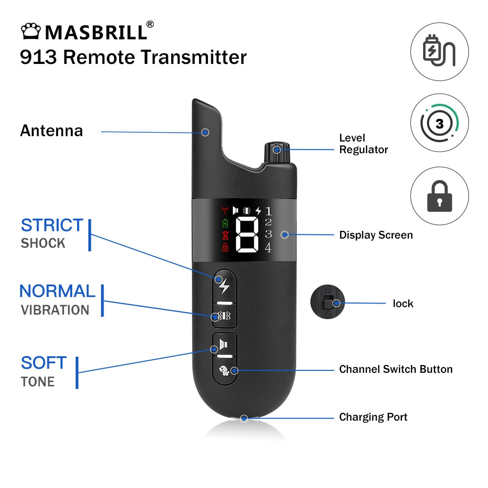 Dog Collar Wireless Fence with Remote