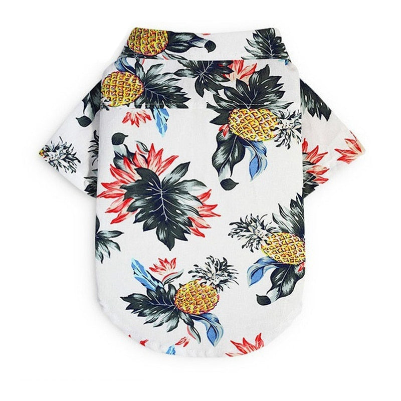 Dog Shirts Printed Clothes Summer Beach Clothes Vest Pet Clothing Floral T-Shirt Hawaiian For Small Large Cat Dog Chihuahua