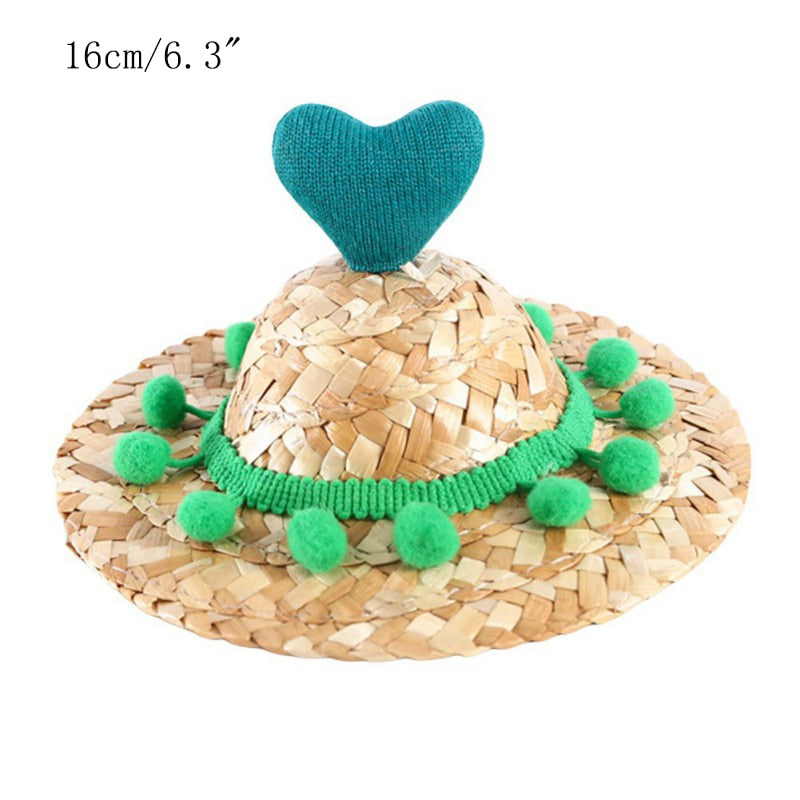 Woven Pet Straw Hat