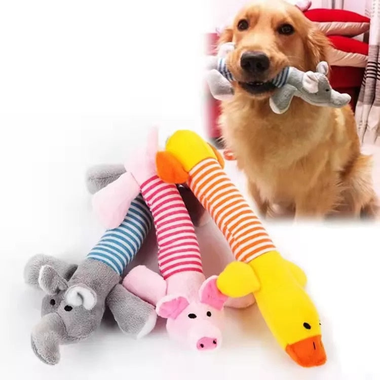 Pet Toy For Large Dogs Cat.  Plush Squeak Stuffed Toys. Fleece Durable Chewing Cute Soft Toys