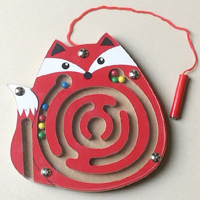 Wooden Magnetic Track Maze Toy