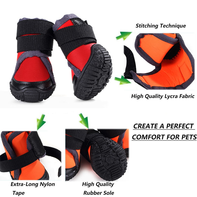 Breathable Dog Hiking Shoes.  Pet Paws Protector with Anti-Skid Dog Boots,  Durable, Waterproof Pet Hiking Shoes for Outdoor Activities.