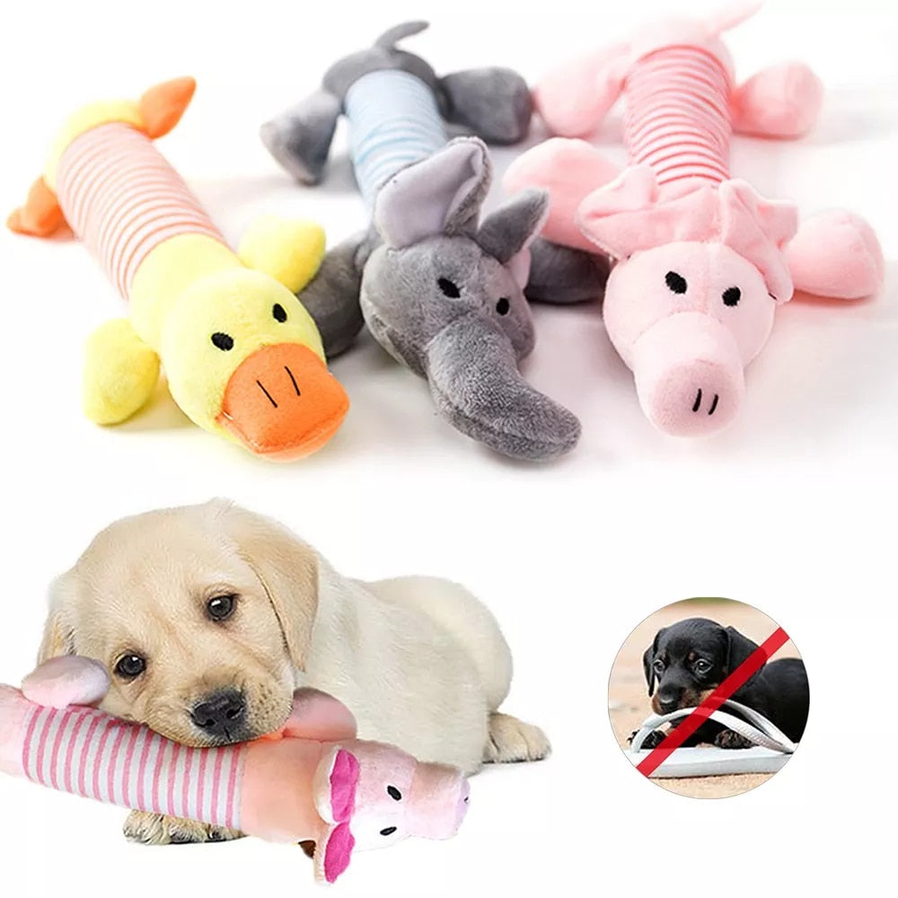 Pet Toy For Large Dogs Cat.  Plush Squeak Stuffed Toys. Fleece Durable Chewing Cute Soft Toys