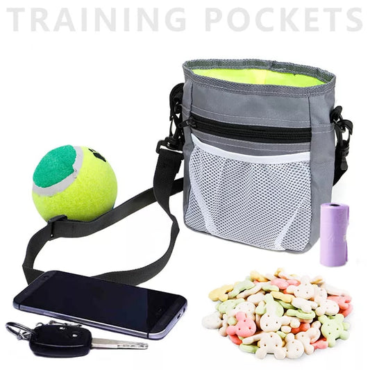 Pet Dog Training Food Waist Bag, Poop Case, Nylon Pocket Outdoor Portable Dog Treat Large Capacity Tote.