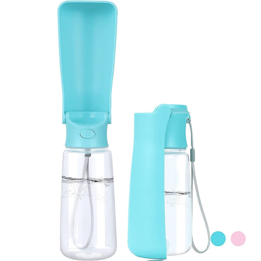 Foldable Portable Cat/Dog Water Bottle with Wider Dispenser for Larger Pets