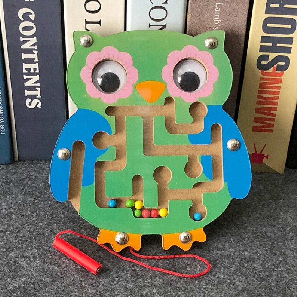 Wooden Magnetic Track Maze Toy