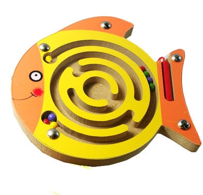 Wooden Magnetic Track Maze Toy