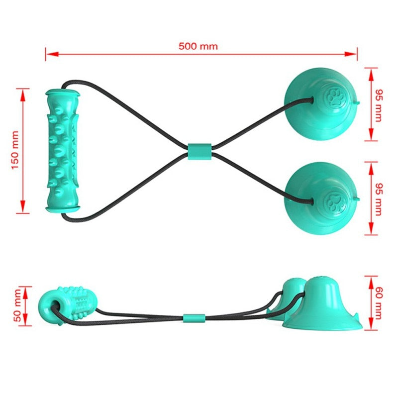 Medium to Large Dog Chew Toy Double Suction Cup for Aggressive Chewers.  Treat Dispenser.